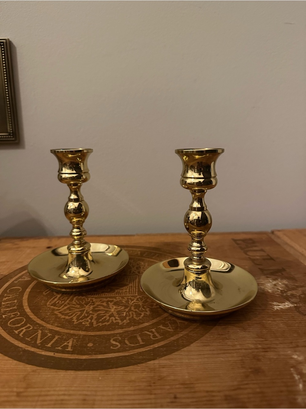 Baldwin Brass Candlestick Holders - Pair